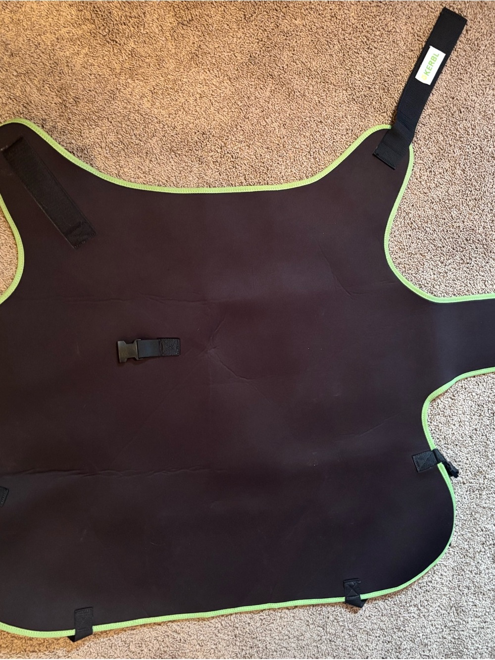 New Kerbl Black Calf Blanket  with Lime Trim